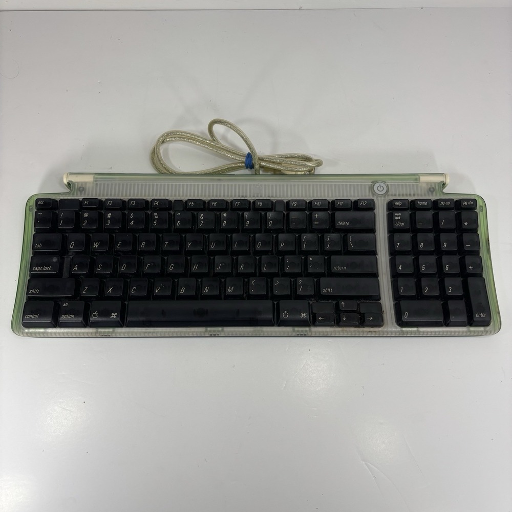 Apple USB Keyboard M2452 Green Vintage G3 iMac - TESTED
